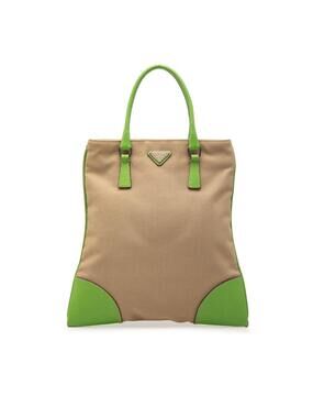 Prada Cinghiale Trimmed Canvas Canapa #323852P44B